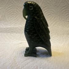 Nephite Jade parrot, feels cold and heavy, bird ornament