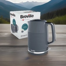 Breville Zen Grey Electric Kettle 1.7L 3kW Fast Boil |Grey Silver Chrome VKT250