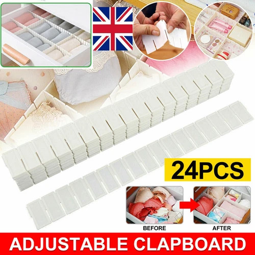 24x adjustable drawer dividers - drawer,