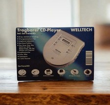 Welltech Portable CD Player. AA Battery or Mains. Car Audio Cassette Adapter.