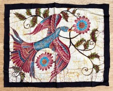 Batik Bird and Flowers Print