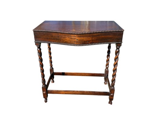 Antique oak barley twist side - antique,