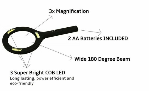 Led illuminated handheld - handheld, 3x