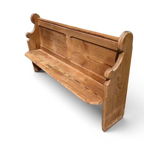 Antique pitch pine church - , pew