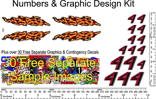 Vinyl decal 16th scale - r/c, 1/16th