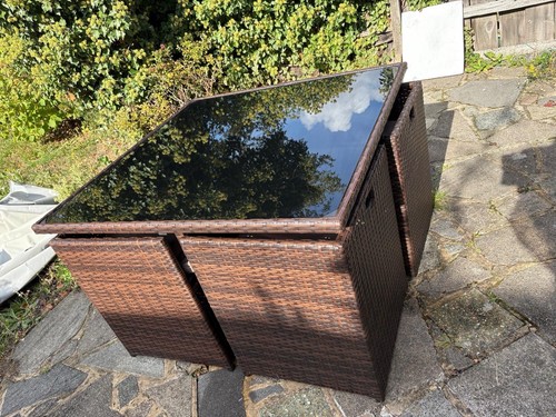 Brown rattan garden - brown, furniture