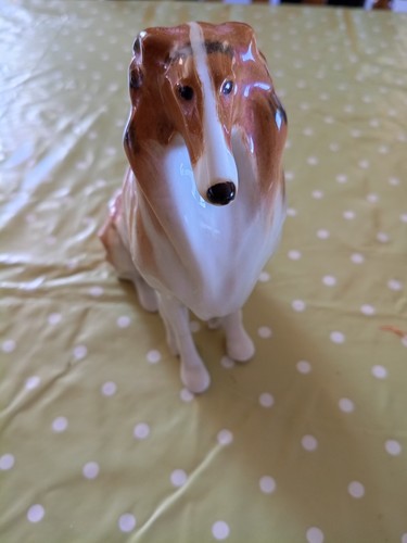 Vintage porcelain collie dog - porcelain,