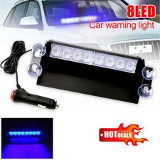 UK 5 Modes 8 LED Blue Car