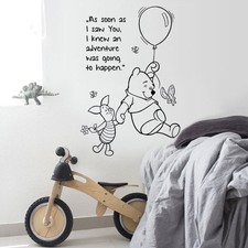 WINNIE THE POOH WALL STICKER QUOTE KIDS BOYS GIRL BEDROOM BABY NURSERY DECORATIO