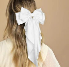 Women Large Bow Ribbon Barrettes Steel Hairpin Satin Hair Clip Hair Accessories