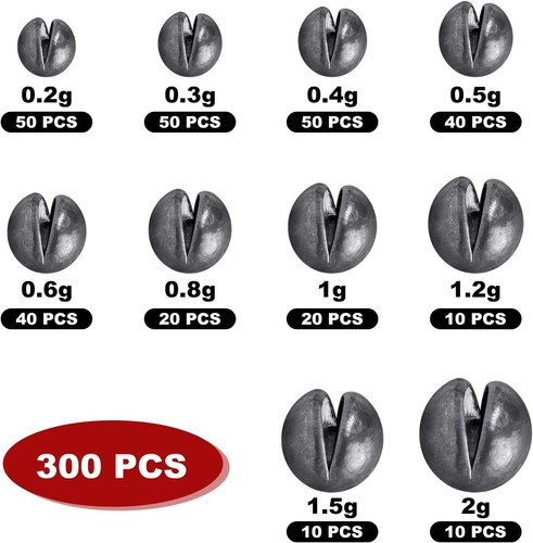 300pc fishing sinker - 300pc, split