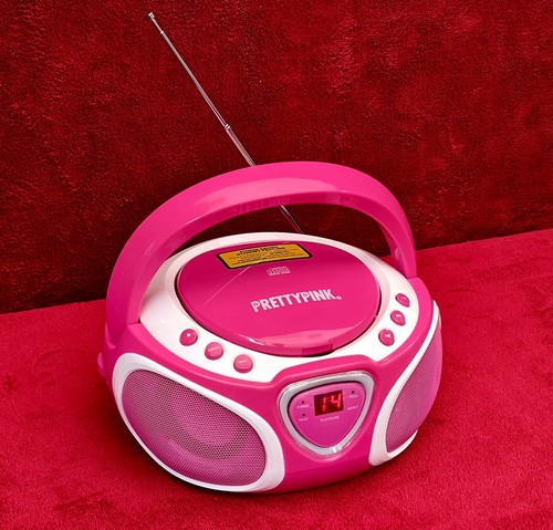 Pretty pink portable boombox - pink,