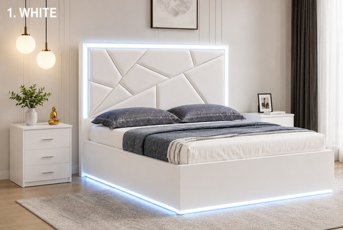 Modern white faux leather - modern,