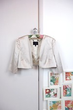 Coast Bolero Style Dress Jacket Ivory Blazer Womens Bridal Coats UK18 Heavy Sate