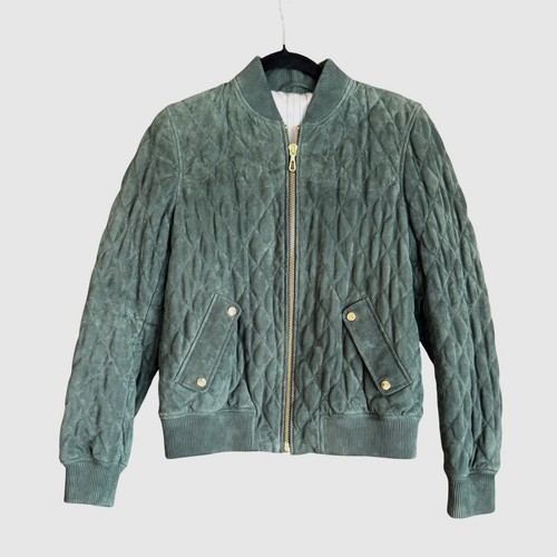 Quilted green suede lamb - green,