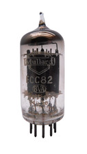 Mullard British Made ECC82 12AU7 Long Plate Valve Tube K61 R8H (V63)
