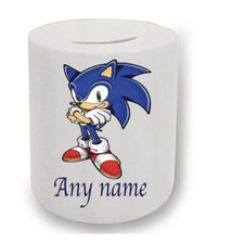 Sonic the Hedgehog personalised money box