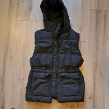 H&M  Black  Hooded Padded Gilet Body Warmer Size Medium