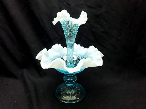 Vintage fenton opalescent blue - vintage,