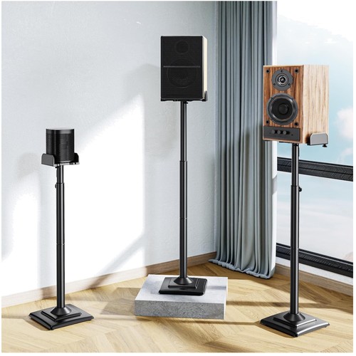 Black speaker stands pair - black,