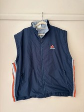 Adidas Equipment Vintage 80s 90s Blue and Orange Full Zip Vest Gilet Size Large