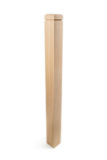 Sleek Solid Red Oak Newel Post