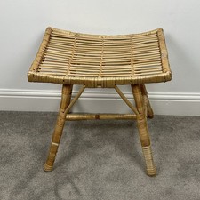 Vintage Bamboo Cane Stool