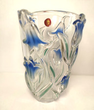 Original German Walther Glas Glass Vase Bluebells flowers flower  Glassware