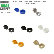 Plastic Hinged Screw Cap Cover One-Piece Large 10G - 12G Gauge Decorative