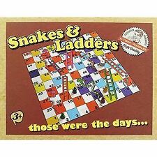 Retro Snake & Ladders Set Kids Traditional Classic Travel Board Game Play Family