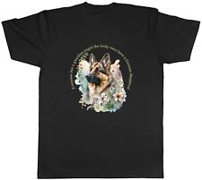 German Shepherd Mens T-Shirt Pet Dog Lover Guardian Angel Tee Gift
