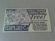 RARE 1931 POSTCARD AD