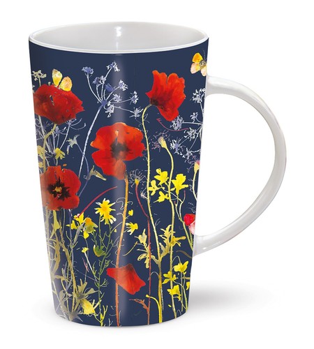 Poppies the riverbank - the,
