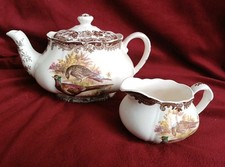 Royal Worcester PALISSY Game Series Teapot & Milk Jug Creamer Vintage Unboxed 