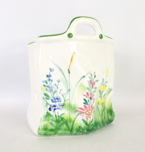 Vintage crinkled bag vase - bag, made