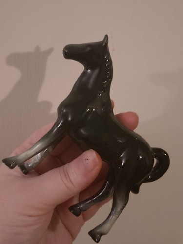 Vintage glass horse - glass,