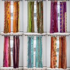 Indian Sari Patchwork Curtain