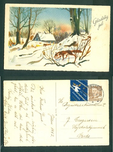 Denmark 1952 christmas card - christmas,