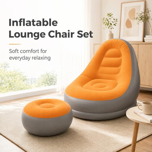 Inflatable flocking air sofa - flocking,