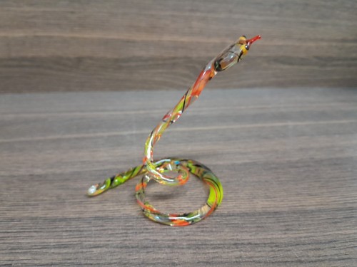 Glass snake ornament - snake,
