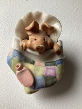 Ann Legg Pig In Cradle With Hot Water Bottle