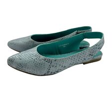 Moshulu Blue Snake Print “Cocoa Bean“ Flat Shoes - UK Size 4 / EU 37 - New ! 