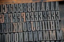 Letterpress wood printing - wood,
