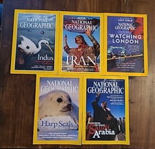 Bundle Of 5 National Geographic Magazines: 1999, 2000, 2003, 2004, 2018.