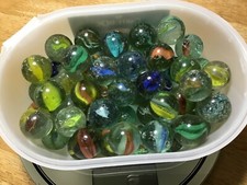50 + large glass marbles used with play damage 1kilo