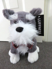 NEW Schnauzer doorstop grey
