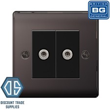 BG Nexus Black Nickel 2 Gang