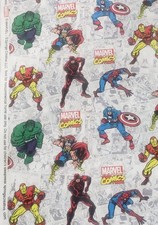 MARVEL COMICS FABRIC 1/2 yard