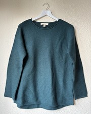 New Ex Seasalt Teal Green Fruity Merino Wool Jumper Sizes 8-22