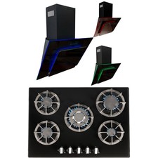 SIA 70cm Black 5 Burner Gas On